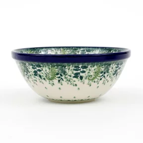 Miska ceramiczna 058 h-7,5cm <br> 2206X Zielone paprocie